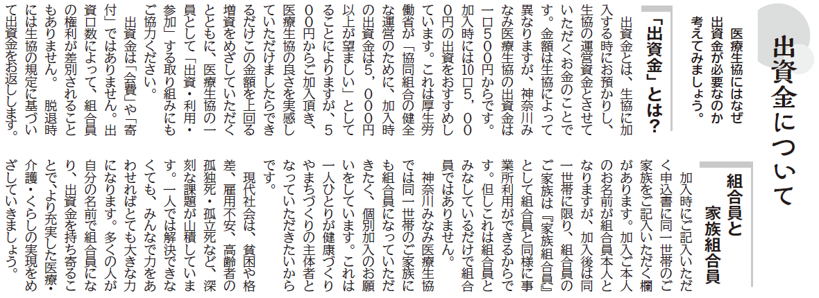 出資金について